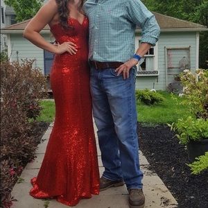 FULL SEQUIN PROM DRESS